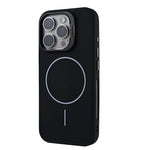 Matte Silicone MagSafe Case with Alloy Lens Protector for iPhone 15 Series