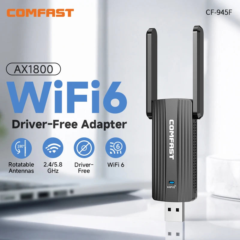 COMFAST Driver-Free WiFi 6 USB 3.0 Adapter