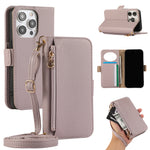 Crossbody Leather Wallet Phone Case with Card Holder for iPhone 15 Series