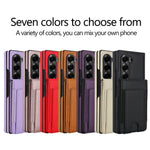 Vertical Card Slot Leather Wallet Case with Tempered Glass for Samsung Galaxy Z Fold 7