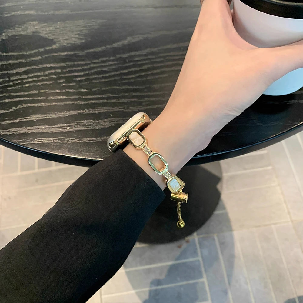 Women's Fashion Metal Link Bracelet for Apple Watch
