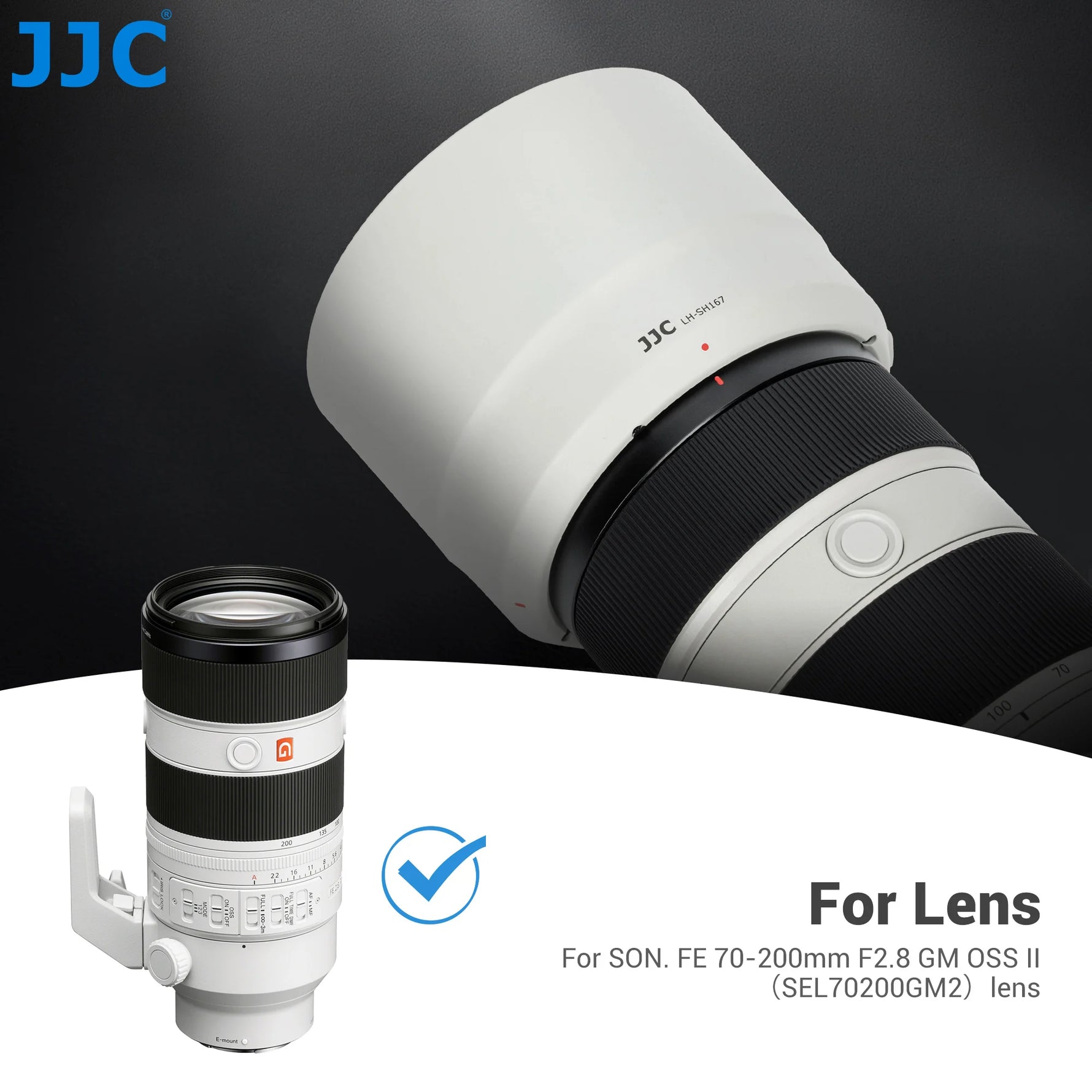 JJC ALC-SH167 Lens Hood Shade for Sony FE 70-200mm F2.8GM OSS II
