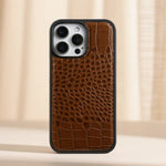 Premium Crocodile Pattern Genuine Leather Case for iPhone 16 Series