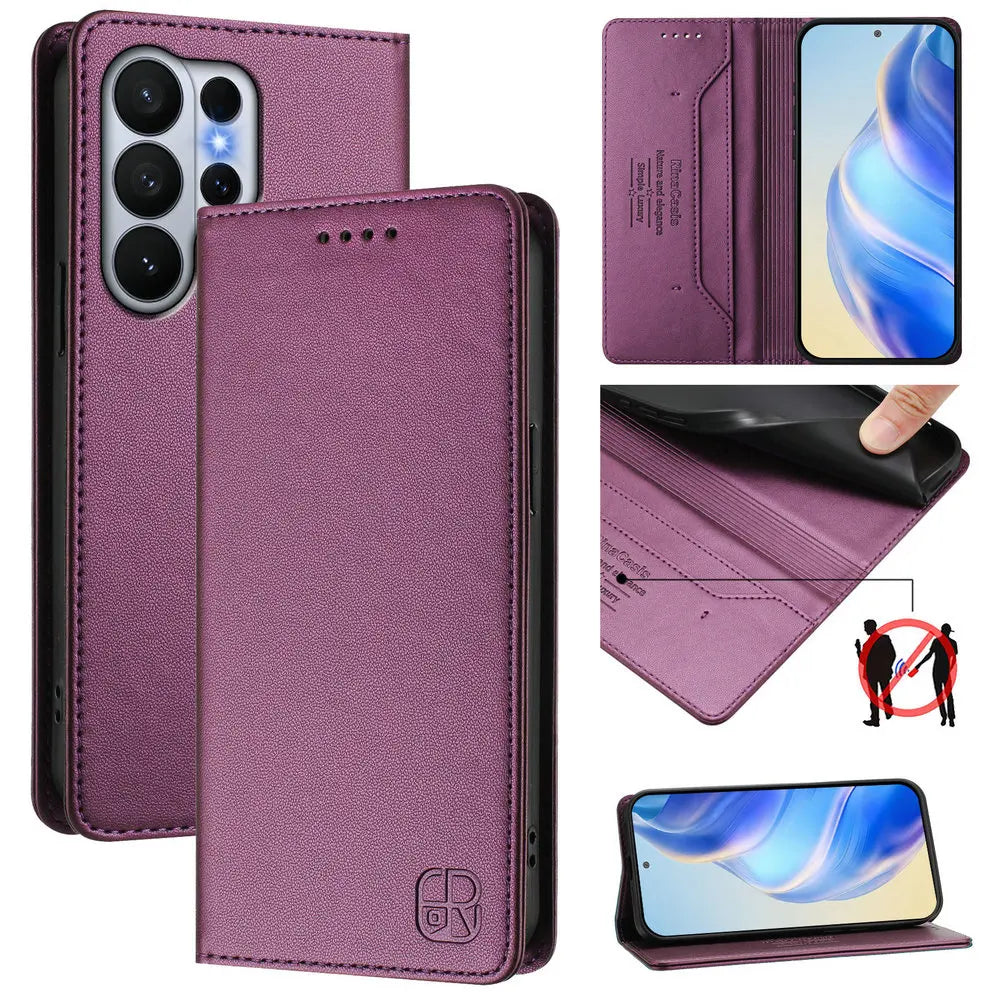Premium Leather RFID Wallet Case for Samsung Galaxy S26 Series