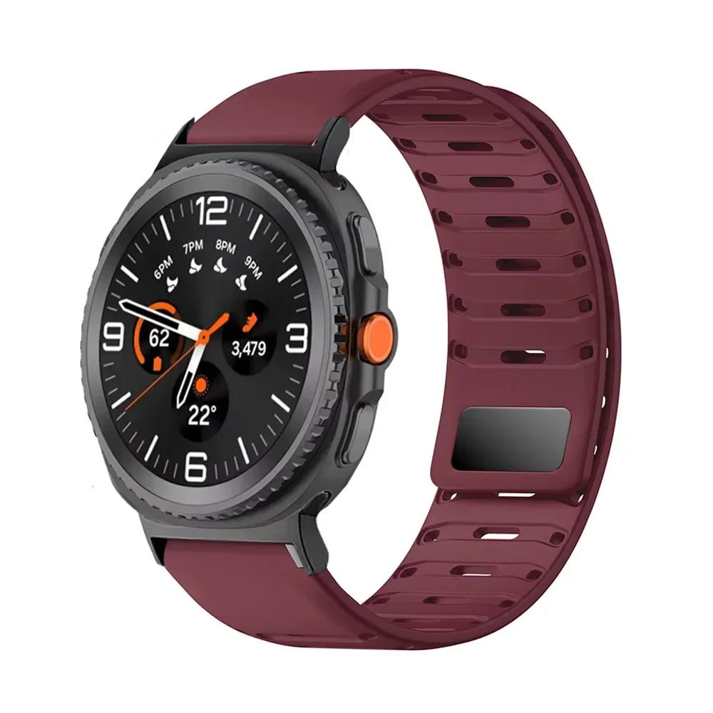 Breathable Magnetic Silicone Strap for Samsung Galaxy Watch 8 / Galaxy Watch 8 Classic