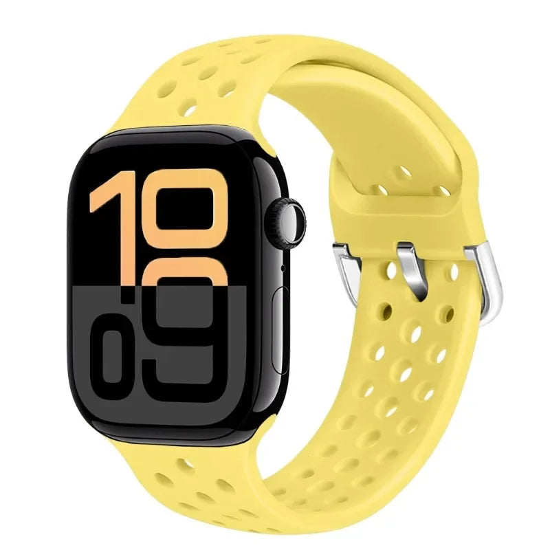 Perforated Silicone Band with Ventilation Holes for Apple Watch