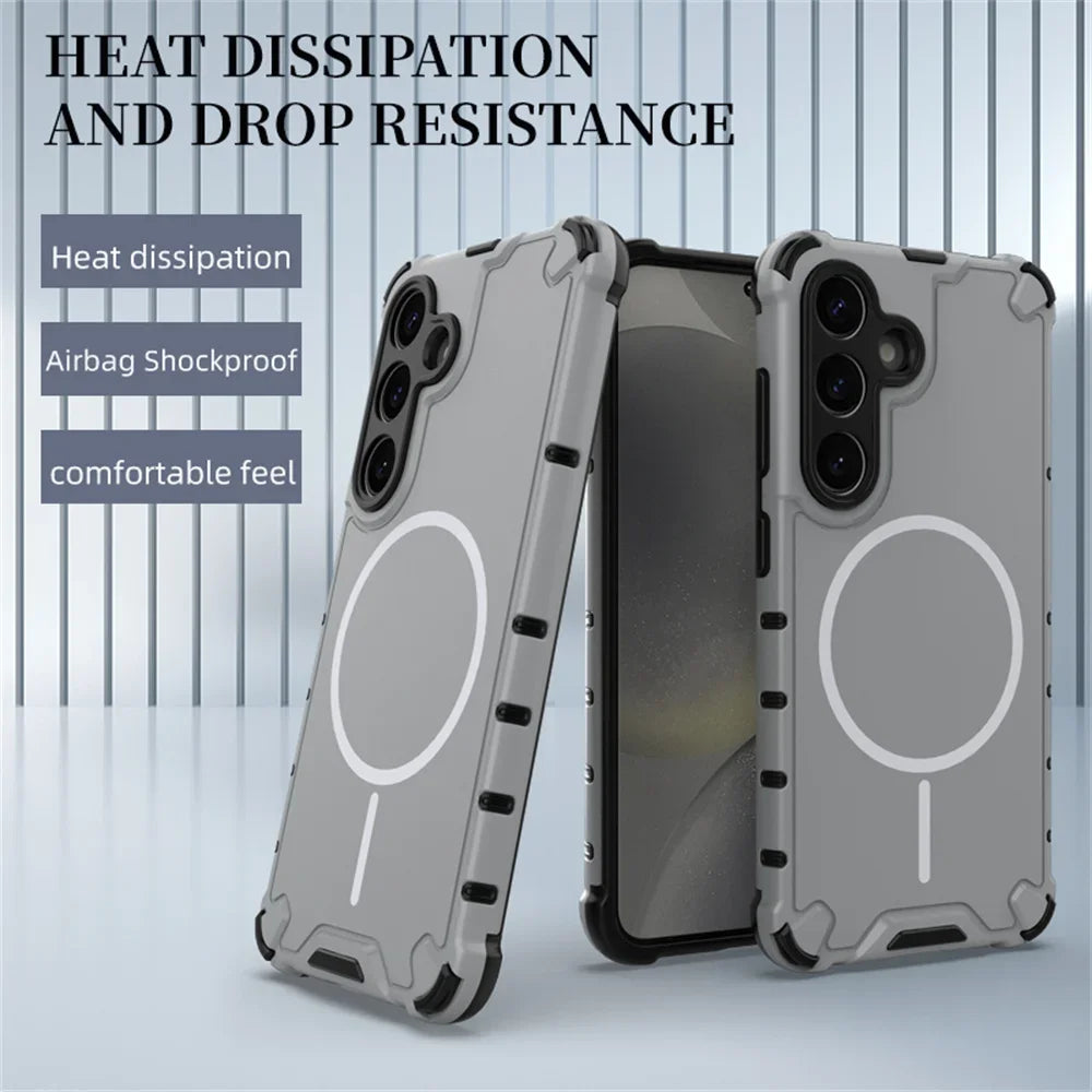 Anti-Slip Bumper Armor Magnetic Protective Case for Samsung Galaxy S26 Series