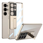 Hard PC Transparent Case with Camera Protection and Kickstand for Samsung Galaxy S25 Ultra