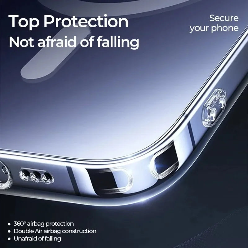 Slim Clear MagSafe Silicone Protective Case for iPhone 16 Series