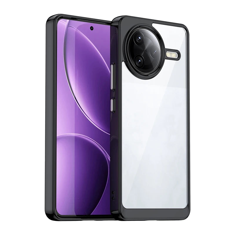 Clear Hard PC + Soft TPU Bumper Case for Xiaomi Redmi K80 Pro