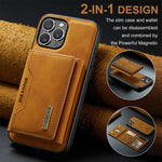 2-in-1 Detachable MagSafe Wallet Leather Case for iPhone 16 Series