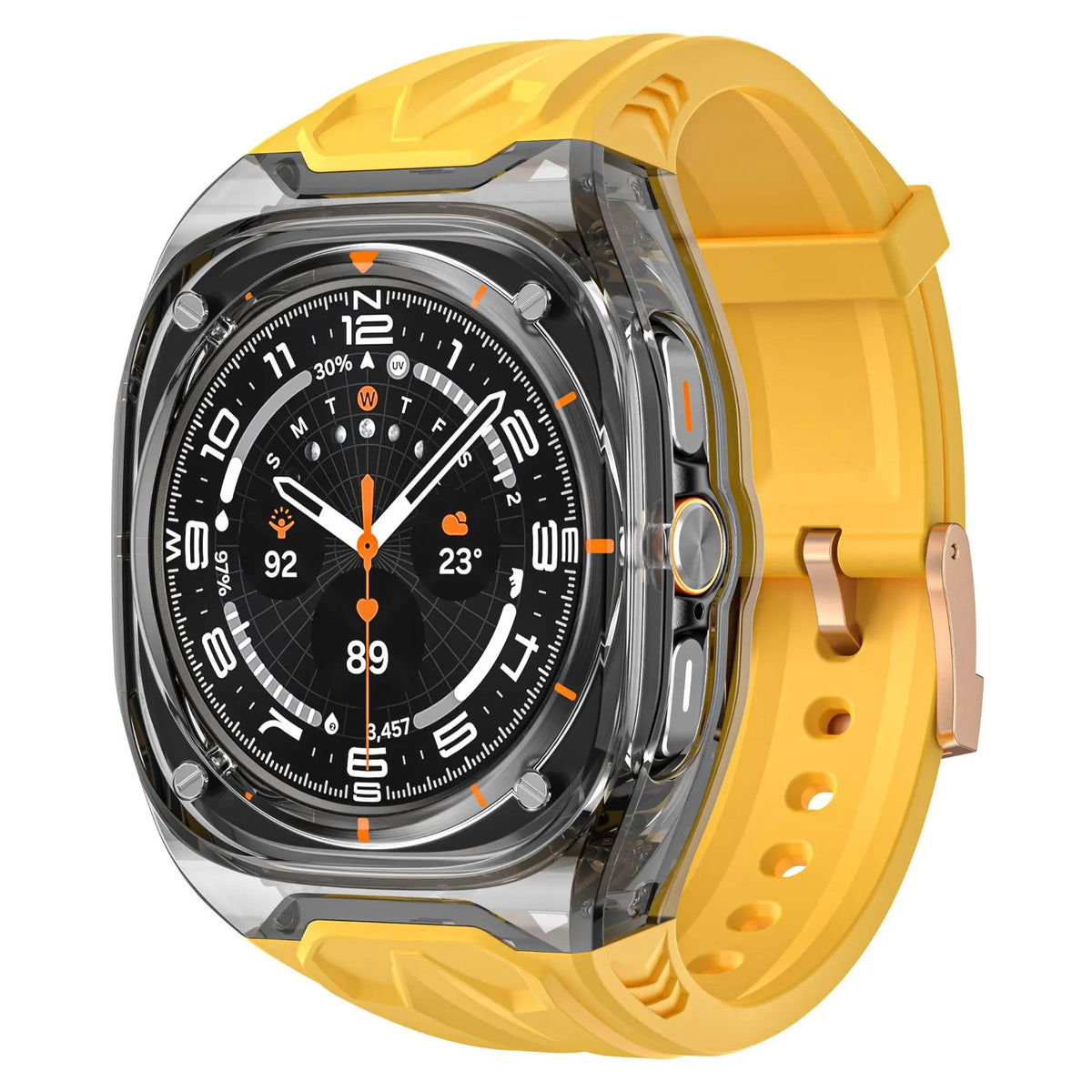 Integrated Transparent Case and Silicone Wristband for Samsung Galaxy Watch Ultra 2