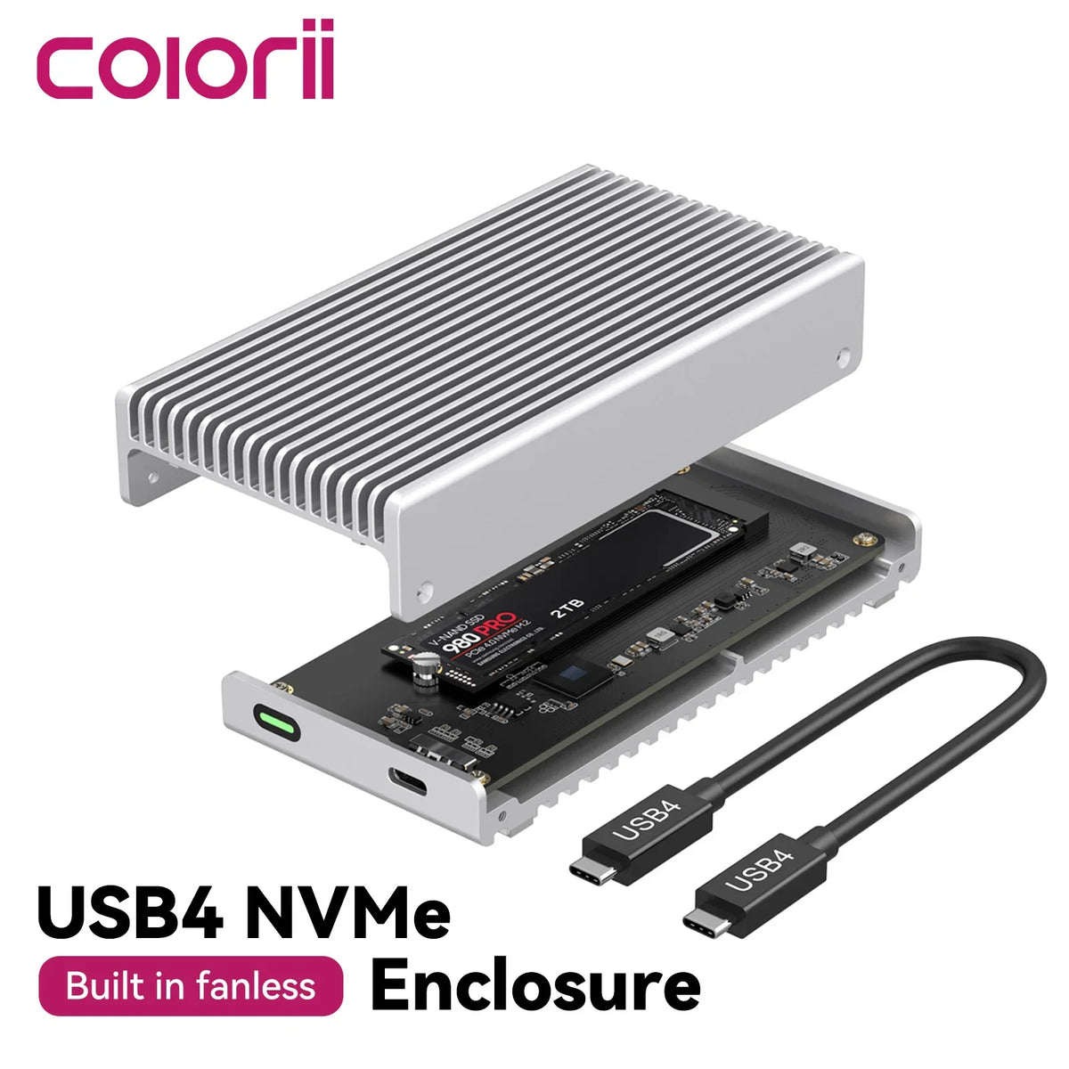 Colorii M.2 NVMe USB 4.0 SSD Enclosure
