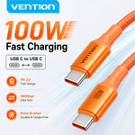 Vention 100W USB-C Braided Fast Charging Cable
