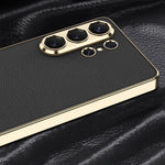 Luxury Electroplated Leather Case for Samsung Galaxy S26 Ultra