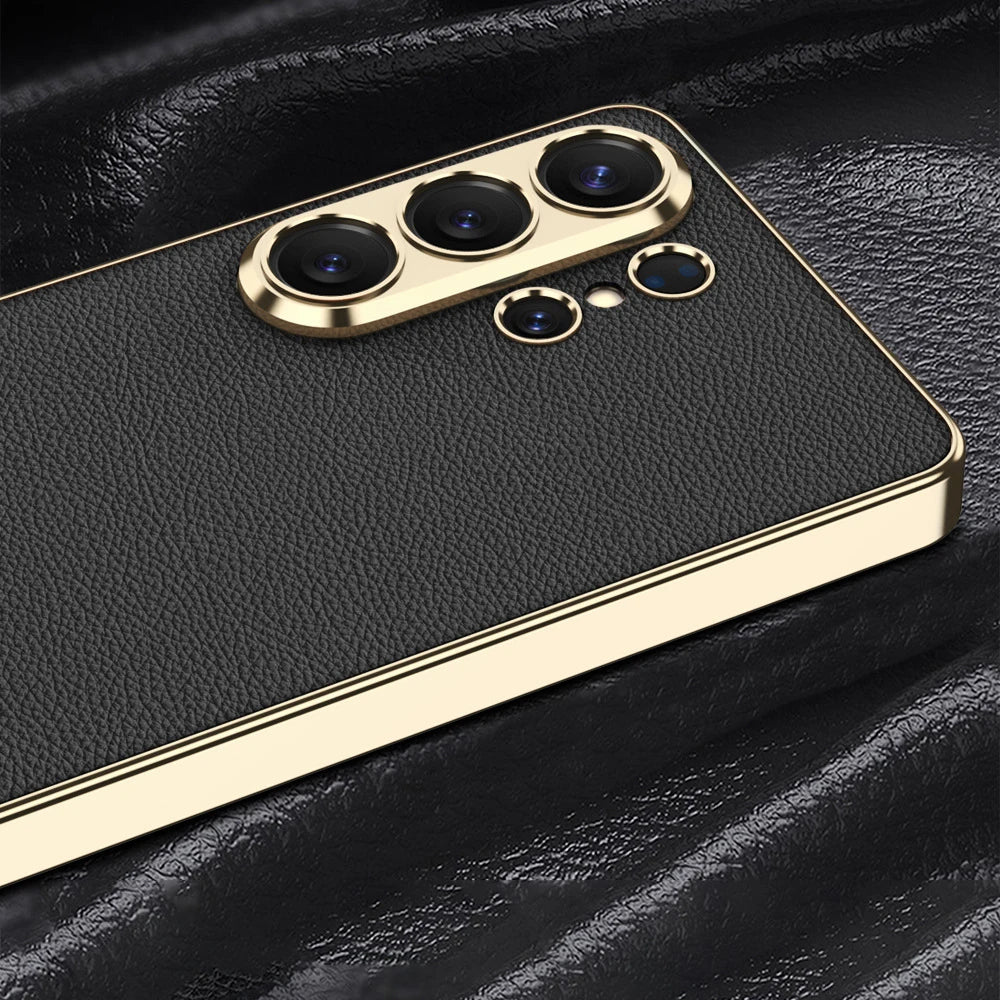 Luxury Electroplated Leather Case for Samsung Galaxy S26 Ultra