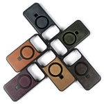 Premium Leather MagSafe Case with Built-In Stand and for iPhone 17 Series