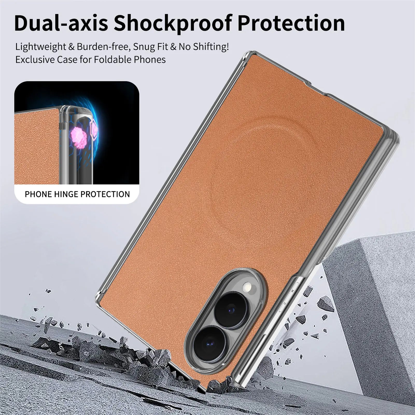 Luxury Magnetic Skin-Feel Leather Case for Samsung Galaxy Z Fold 8