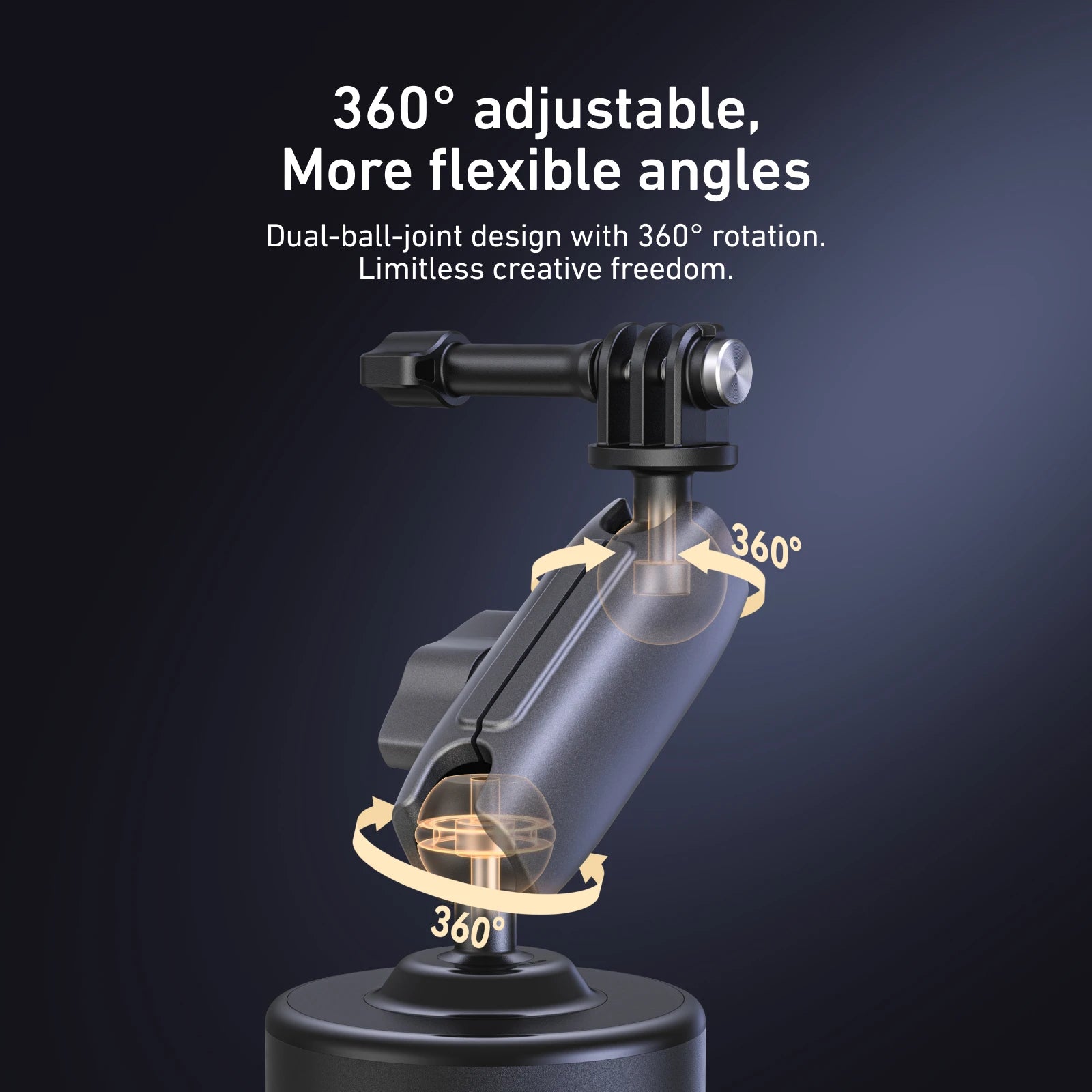 TELESIN Electric Suction Cup Mount for Action Cameras