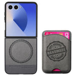 Samsung Galaxy Z Flip 7 Cowboy Style Magnetic Wallet Case with Detachable Bag