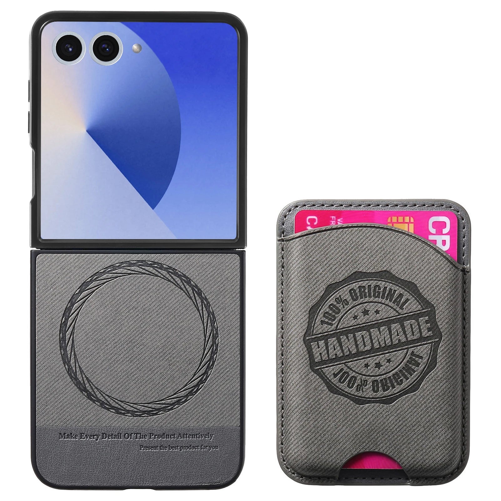 Samsung Galaxy Z Flip 7 Cowboy Style Magnetic Wallet Case with Detachable Bag