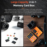 24-Slot Memory Card Storage Case with Carabiner