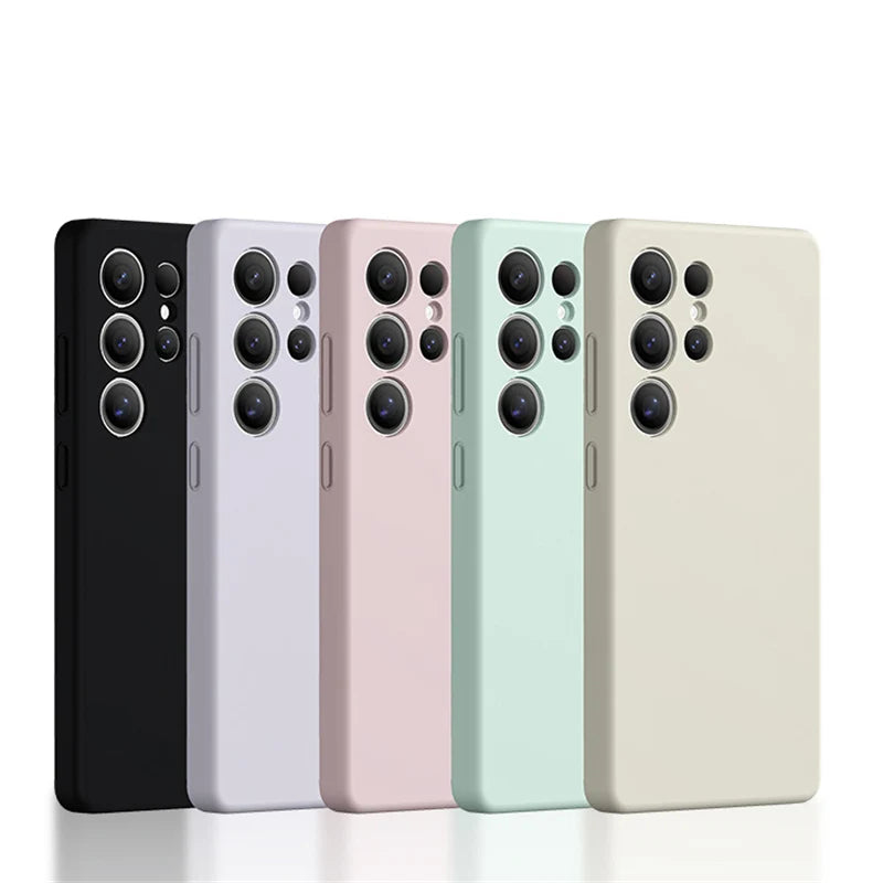 Protective Matte Liquid Silicone Case for Samsung Galaxy S25 Series