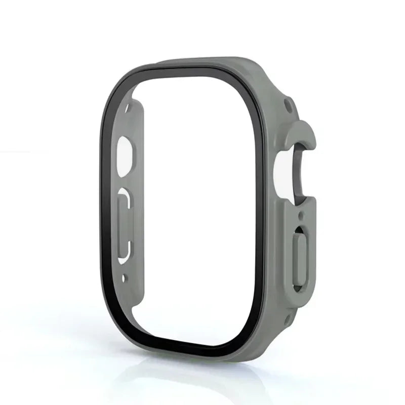 Tempered Glass Screen Protector + PC Bumper Case for Apple Watch Ultra