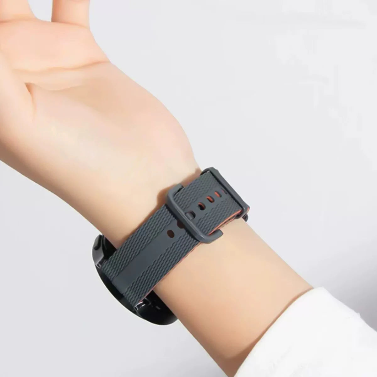 Waffle-Textured Silicone Watch Band with Pin Buckle for Samsung Galaxy Watch 9