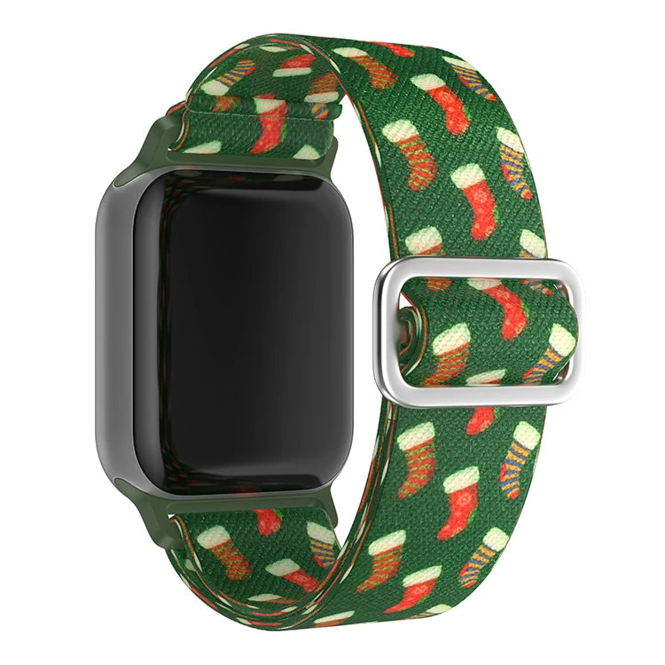 Christmas-Themed Elastic Band for Apple Watch