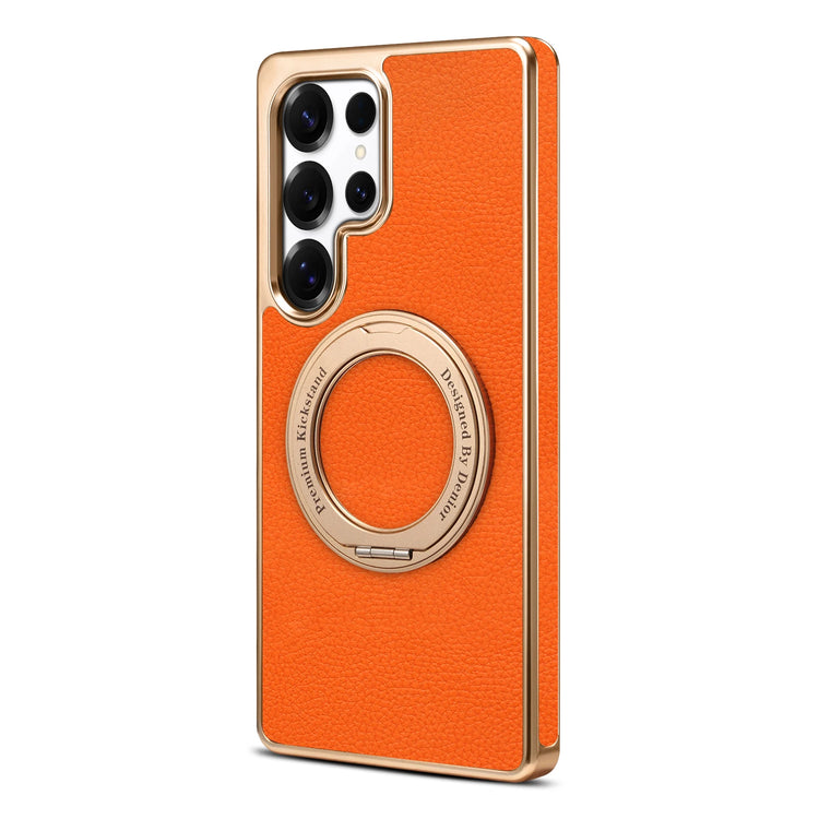 Lychee Leather Magnetic Case with 360° Stand for Samsung Galaxy S24 Ultra