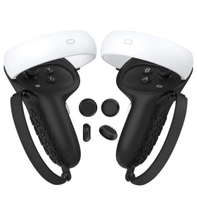 Meta Quest 2 Controller Silicone Grip Cover with Knuckle Strap
