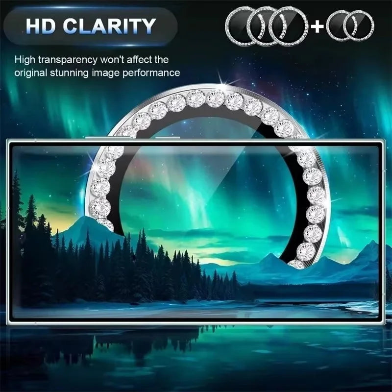 Diamond Metal Ring 8K Camera Lens Protector for Samsung Galaxy S26 Series
