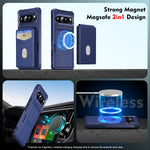 Premium Magnetic Leather Case with Detachable Card Holder for Google Pixel 10 Series