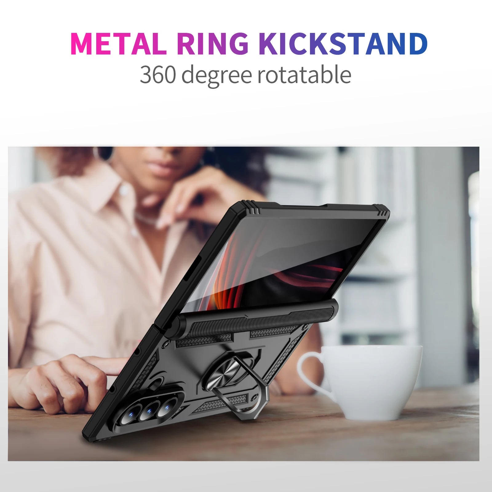 Heavy-Duty Anti-Fall Case with Built-in Stand for Samsung Galaxy Z Fold 6