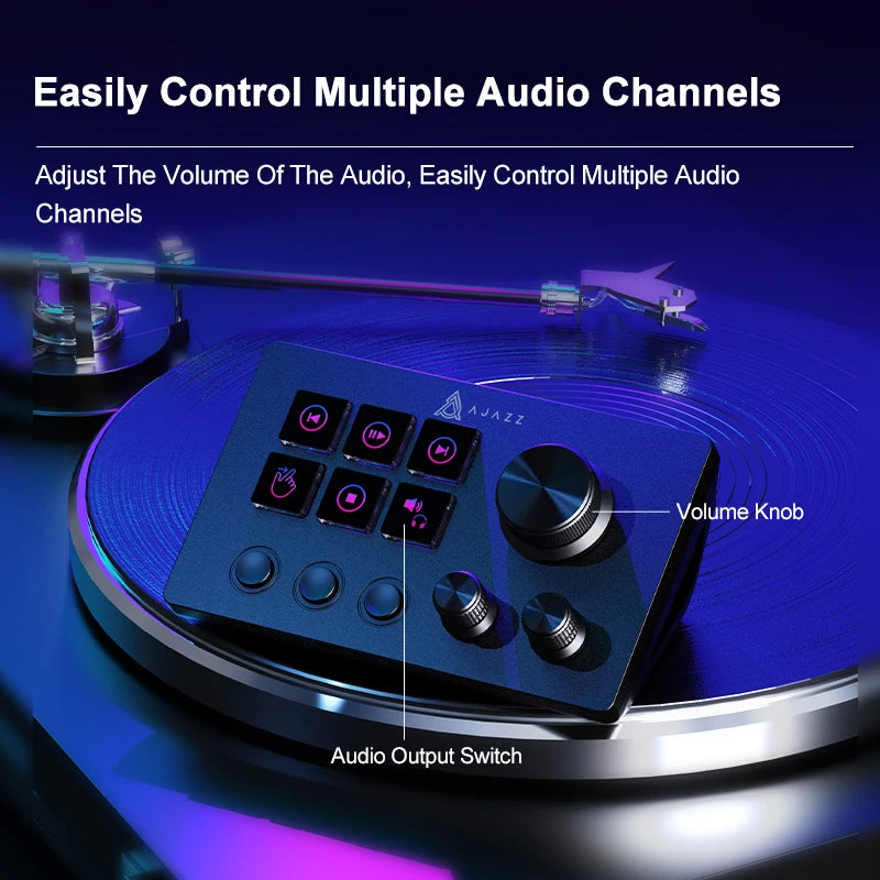 Ajazz AKP03E Desktop Control Panel with Customizable Macro Keys