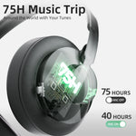 iKF Metal Over-Ear ANC Bluetooth Headphones