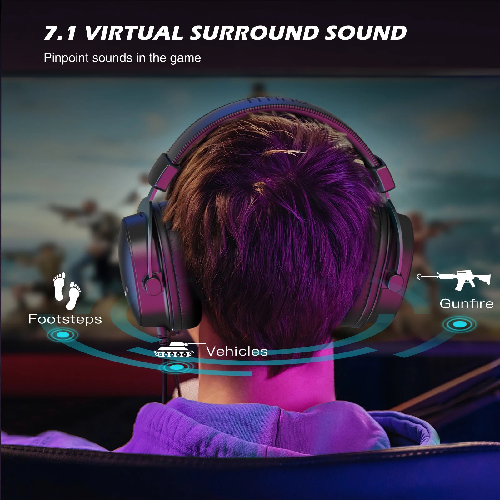 FIFINE AmpliGame H9 7.1 Surround Sound Gaming Headset