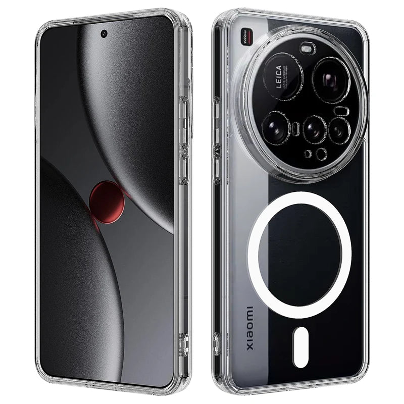 Anti-Fingerprint Transparent Magnetic Case for Xiaomi 15 Ultra