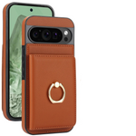 Google Pixel 10 Series Leather Case with Card Holder and Kickstand
