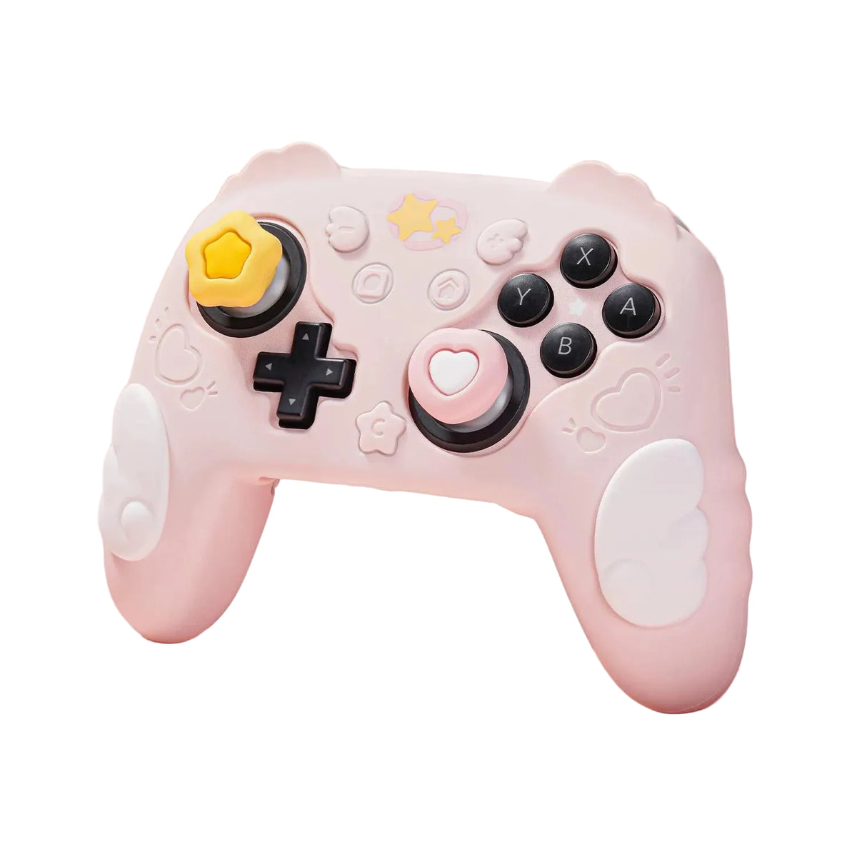 Cute Wing Silicone Case with Thumb Grip Caps for Nintendo Switch 2 Pro Controller