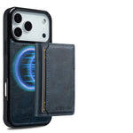 2-in-1 Detachable PU Leather MagSafe Case with RFID Card Slot for iPhone 17 Series