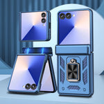 Slim Protective Hard PC Case with Ring Stand for Samsung Galaxy Z Flip 8