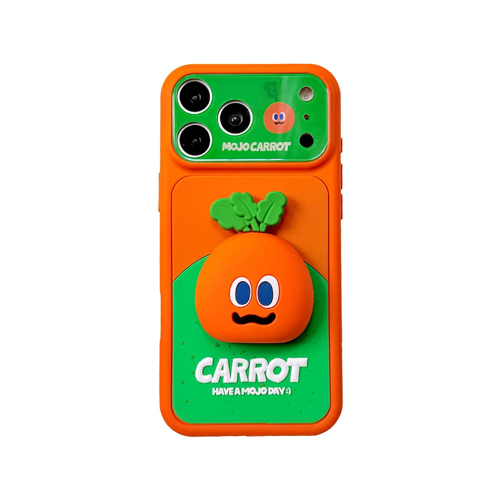 3D Cartoon Carrot Protective Case for iPhone 17 Series