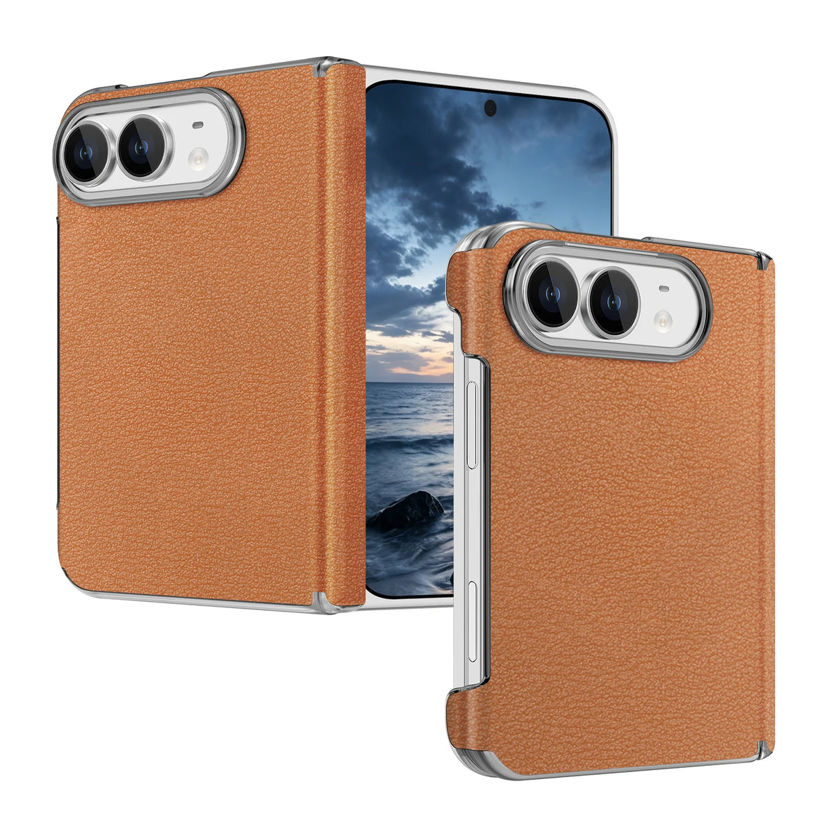 Leather MagSafe Case with Dual Hinge Protection for iPhone Duo