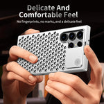 Shockproof Aluminum Metal Bumper Shell with Perfume Cooling Design for Samsung Galaxy S24 Series