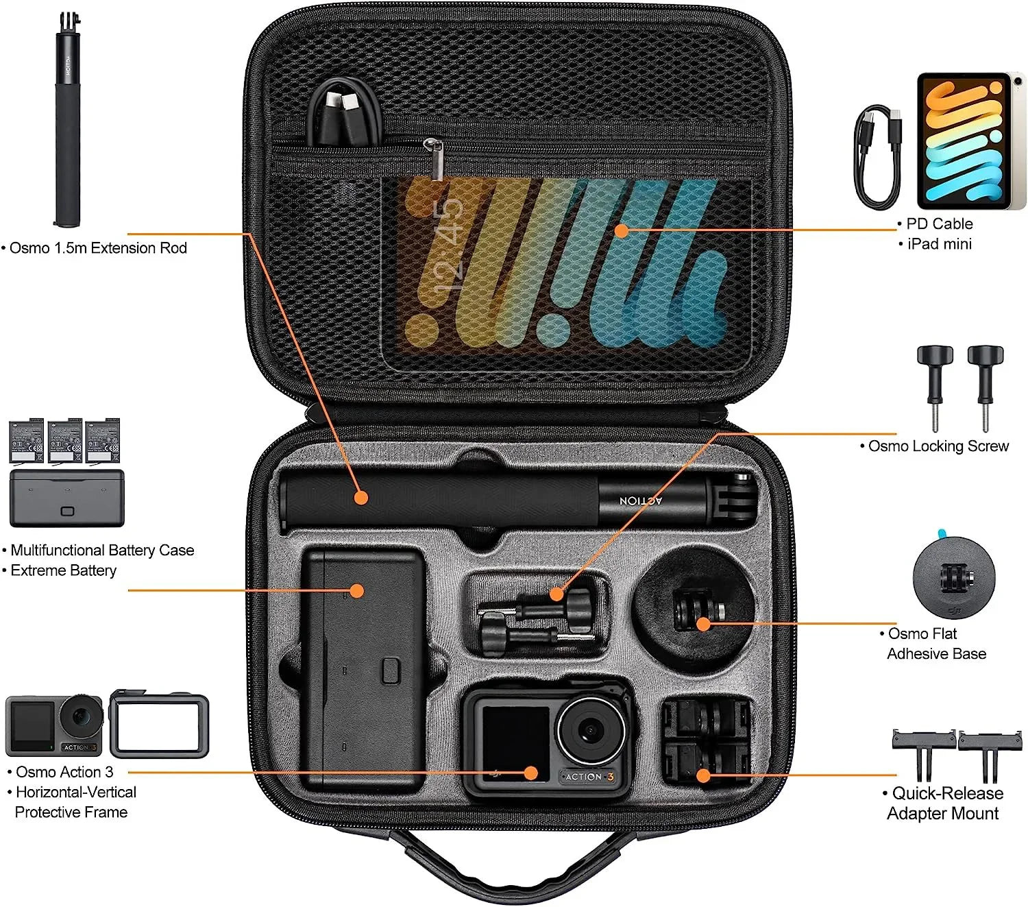 Portable Carrying Case for DJI Osmo Action 5 Pro
