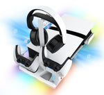 PlayStation 5 Slim Horizontal Stand with RGB Lighting & Triple Cooling Fans