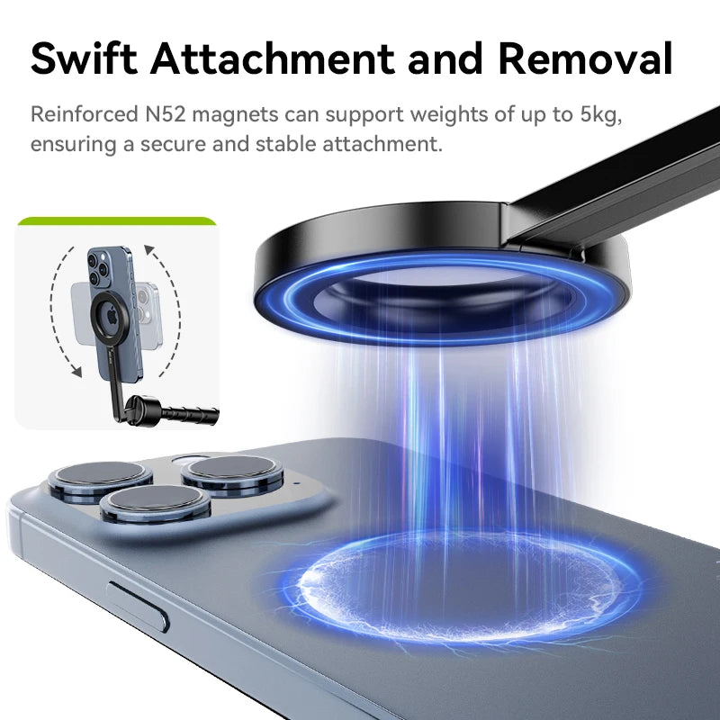 Ulanzi Magnetic Phone Selfie Stick Tripod with Remote