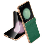 Luxury Cowhide Leather Case for Samsung Galaxy Z Flip 7